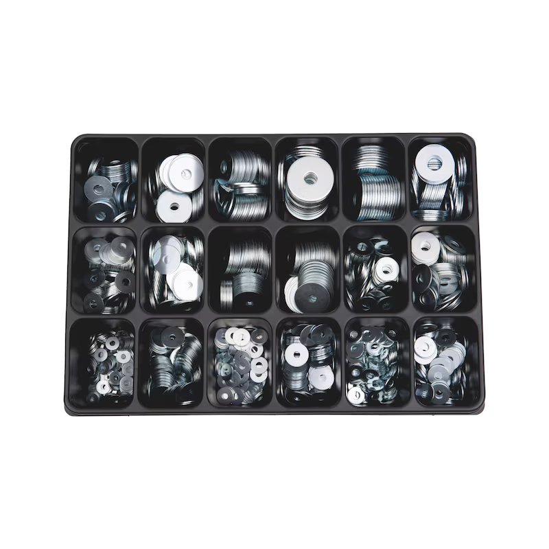 Würth Kotflügelscheiben Unterlegscheiben Sortiment DIN 522 Stahl verzinkt 1.400-teilig