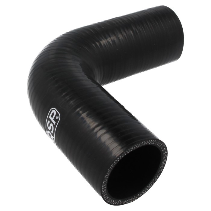 QSP Silikonschlauch - 90° Bogen - 8mm - Schwarz