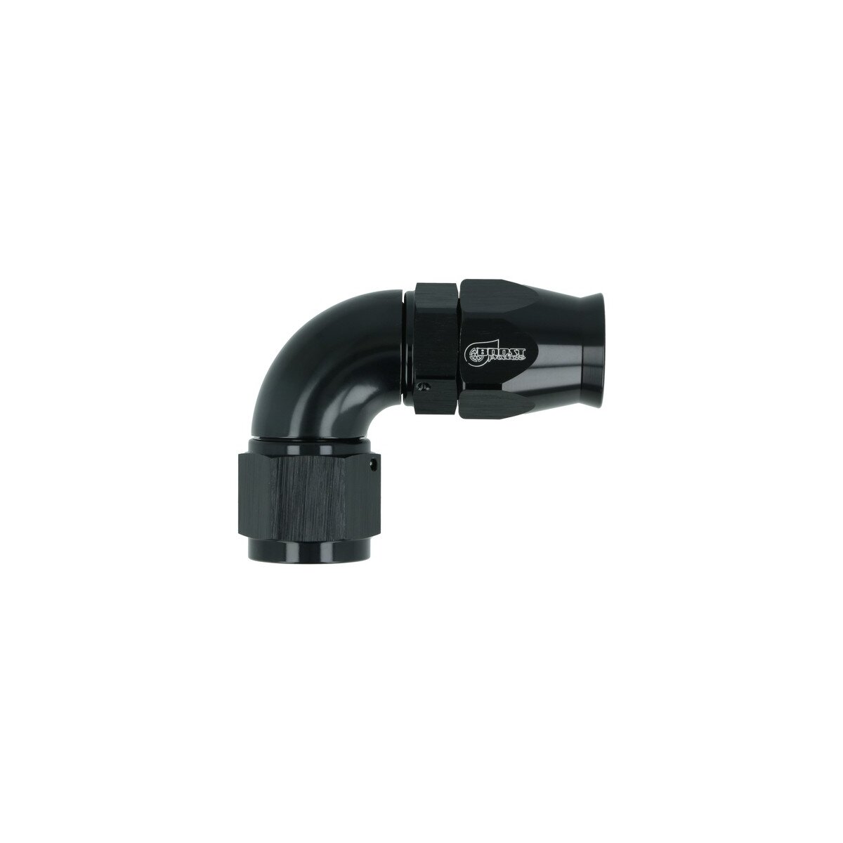 High Flow PTFE Schlauchanschluss Fitting drehbar Dash 10 - 90° - schwarz