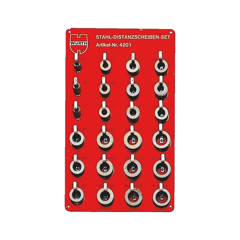 Würth Distanzscheiben Unterlegscheiben Sortiment DIN 522 Stahl blank 920-teilig