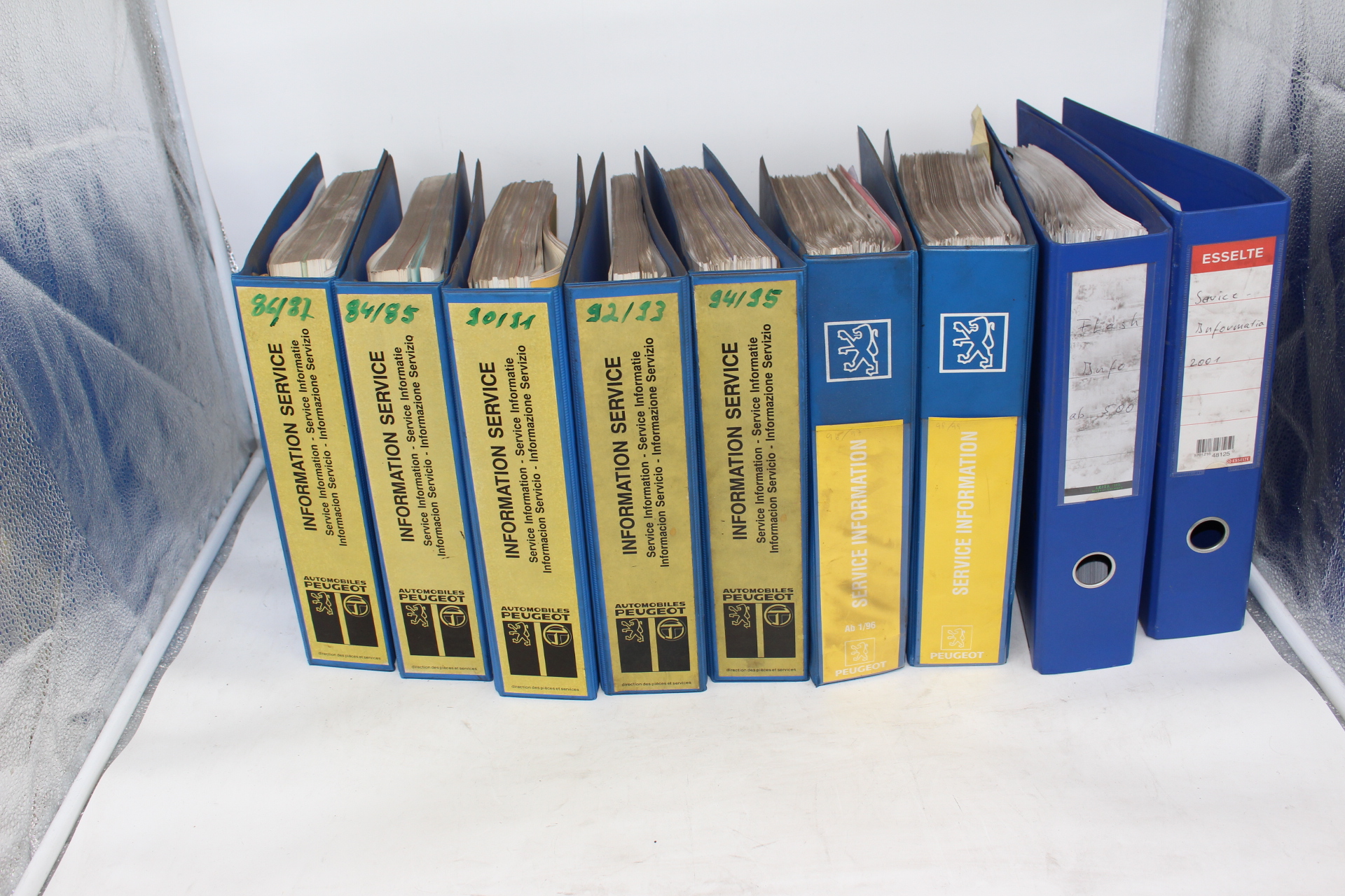 Original Peugeot Ordner „INFORMATION SERVICE“ 1985-2001 – Technische Infos & Wartung Sammlung RAR selten