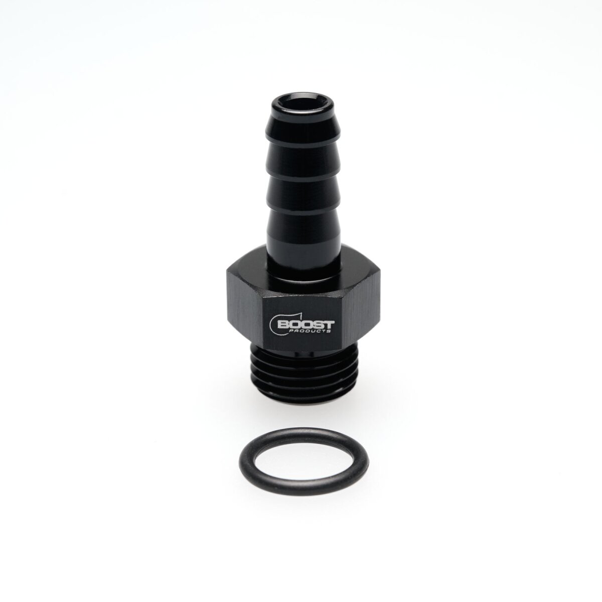 Einschrauber ORB Dash 6 männlich zu Schlauchanschluss gerippt 8mm (5/16") - schwarz matt