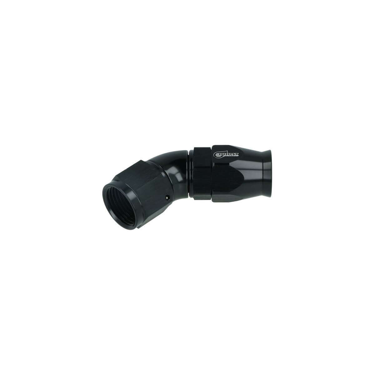 High Flow PTFE Schlauchanschluss Fitting drehbar Dash 10 - 45° - schwarz