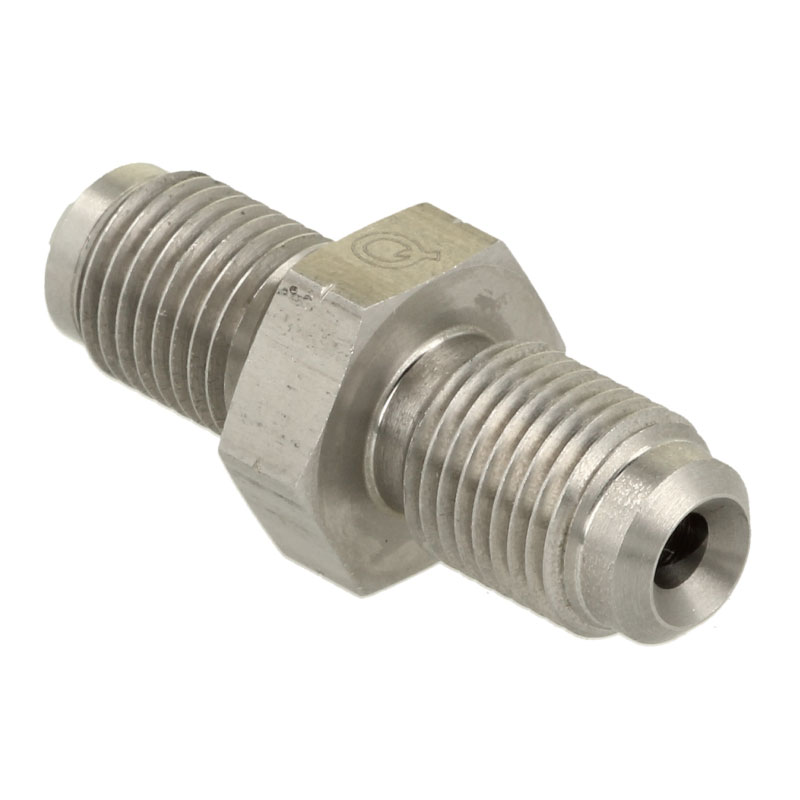 QSP Adapter Edelstahl männlich / männlich D3 - M10x1 both sides dual flair (concave / convex)