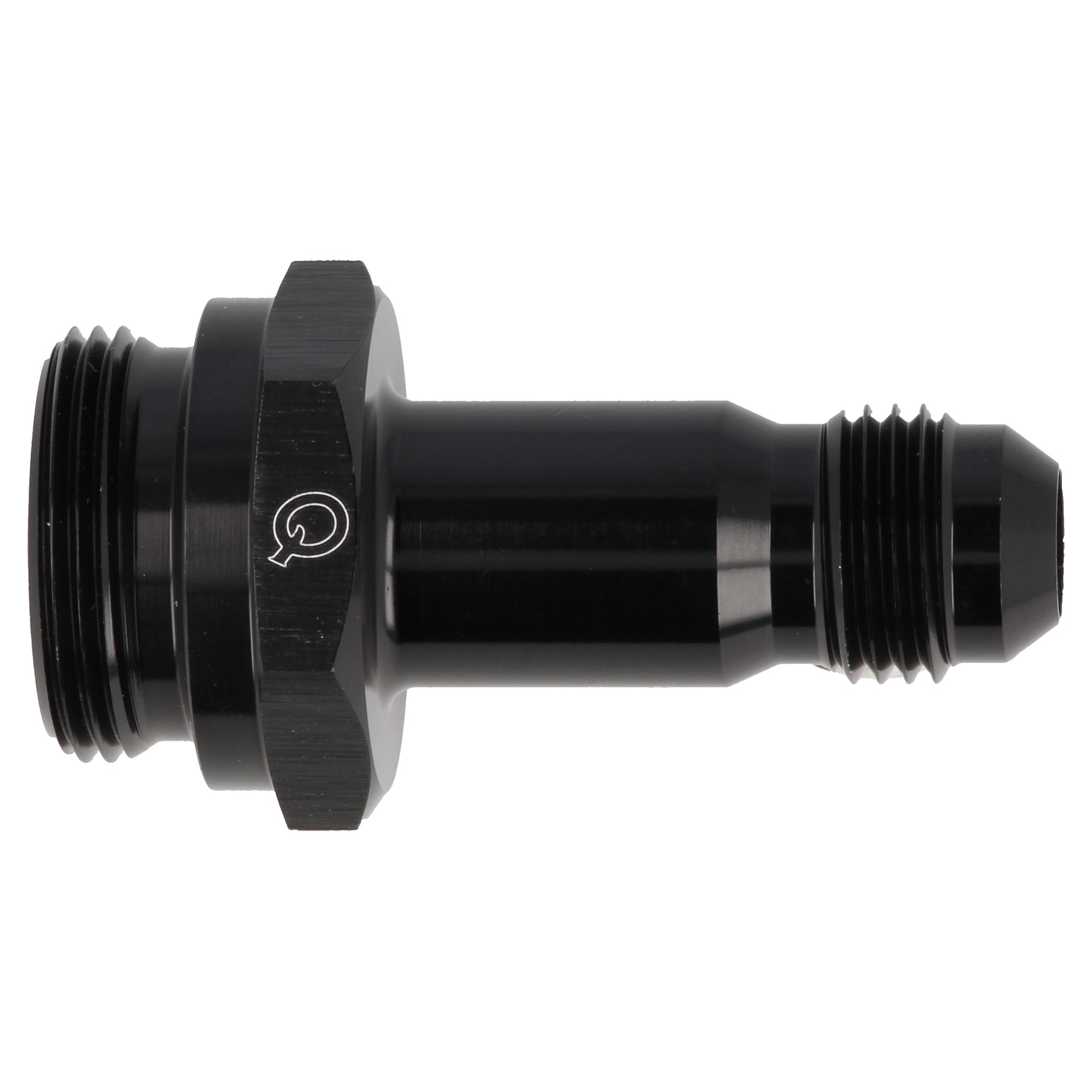 QSP Vergaser Adapter verlängerte Doppelversorgung 7/8 AN20 auf Dash 8 / AN8 schwarz