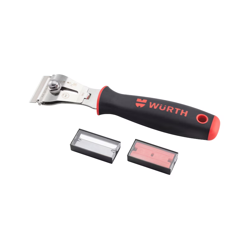 Würth Klingenschaber mit Schnellklemmung 12-teilig Edelstahl Kunststoffklingen 40 mm