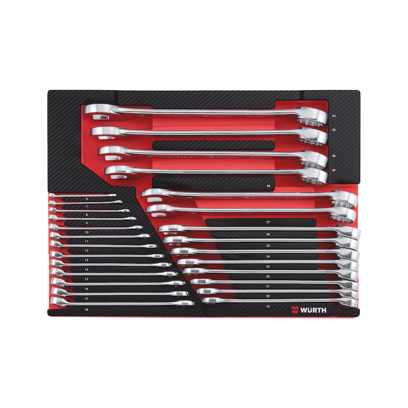 Würth ORSY System-Einlage Ringmaulschlüssel Set 27-tlg POWERDRIV Carbon 0965905920