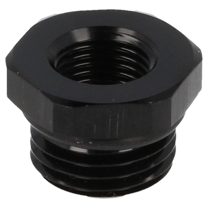 QSP Aluminium Adapter Plug Dash 6 / AN6 Male auf 1/8 NPT Female schwarz