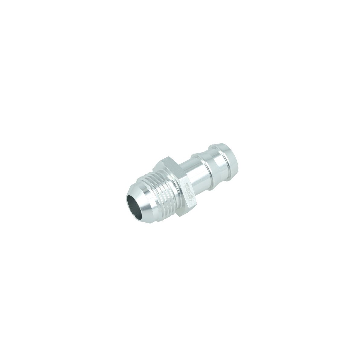Einschrauber Dash 10 männlich zu Schlauchanschluss gerippt 16mm (5/8") - silber matt