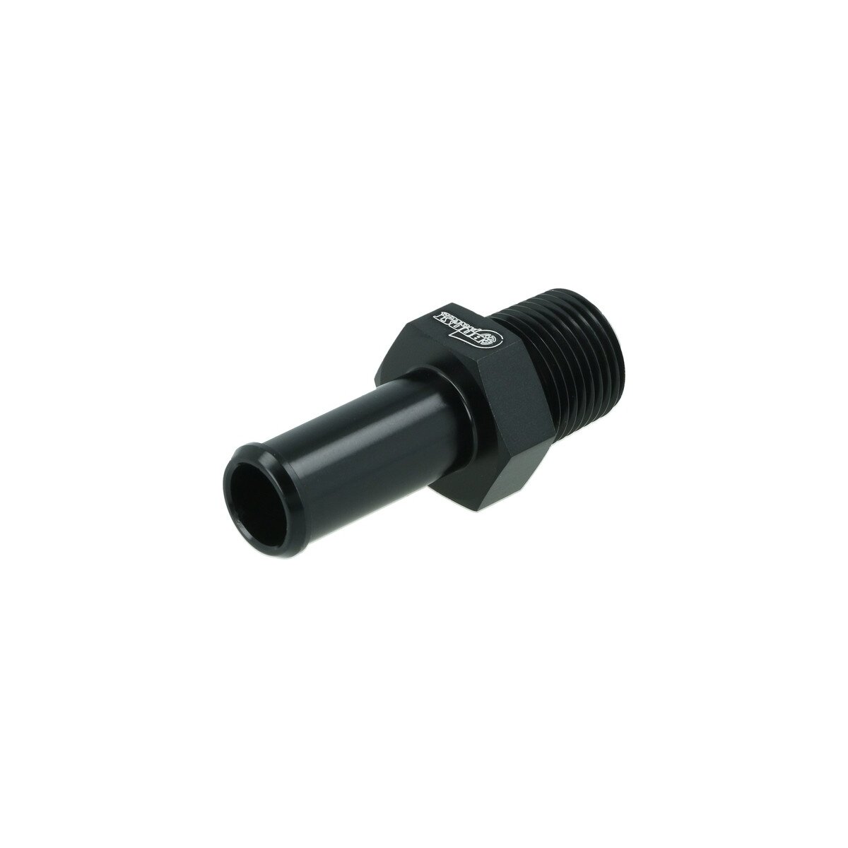 Einschrauber NPT 3/8" männlich zu Schlauchanschluss 13mm (1/2") - schwarz matt