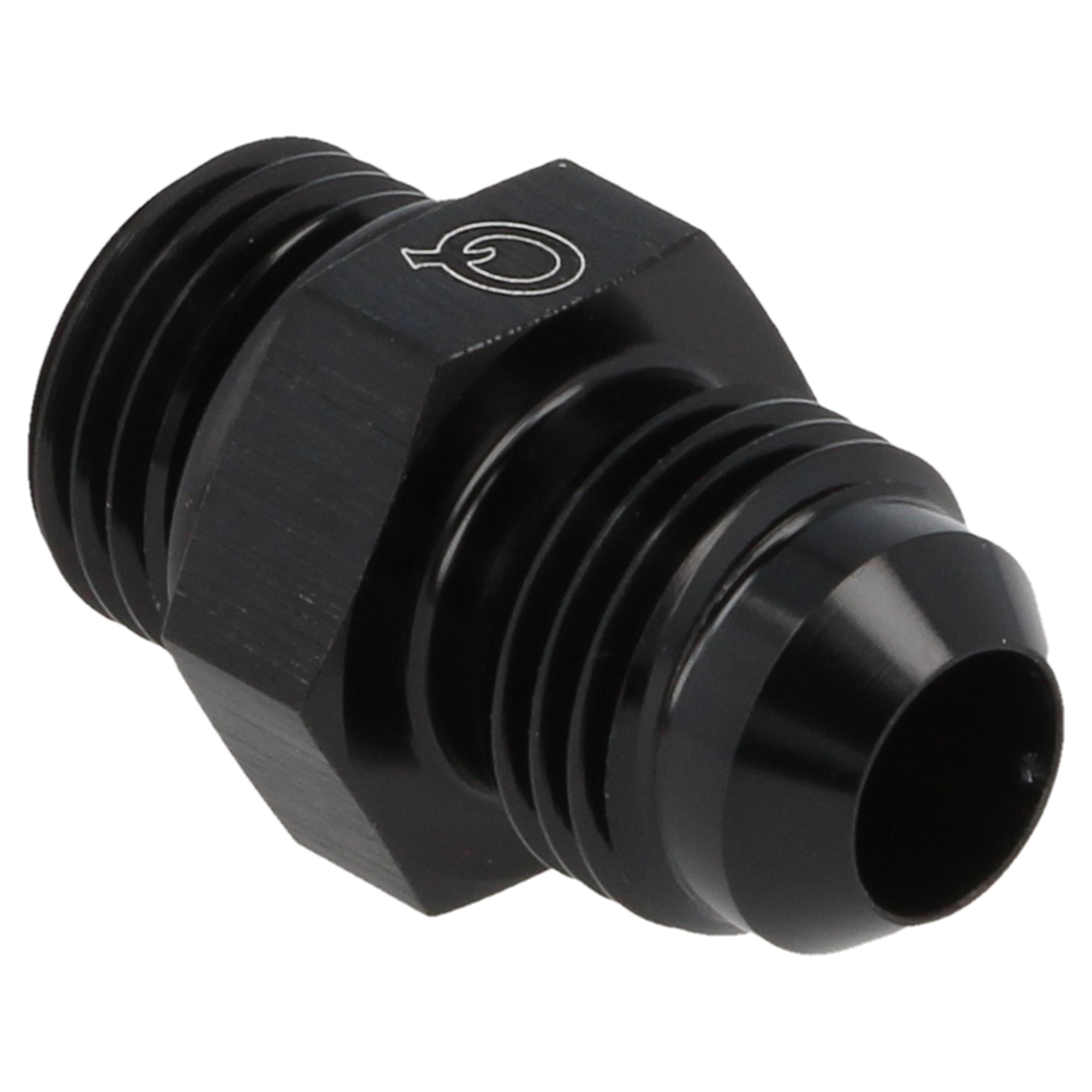 QSP Aluminium Adapter männlich / männlich AN6 Dash 6 - O-ring AN8 Dash 8 schwarz