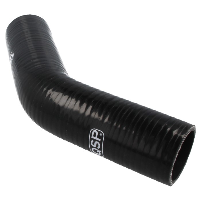 QSP Silikonschlauch - 45° Bogen - 51mm (benzin- und ölbeständig - Schwarz