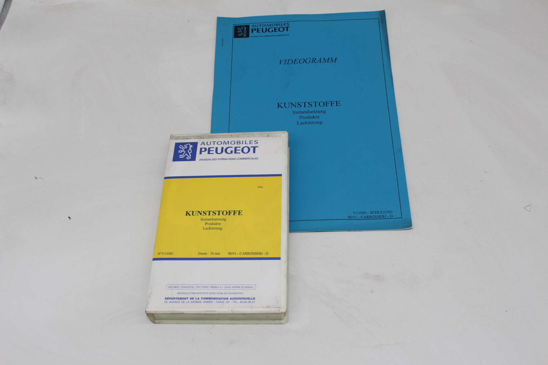 Peugeot Lehrvideokassette – KUNSTSTOFFE INSTANTSETZUNG, PRODUKTE UND LACKIERUNG