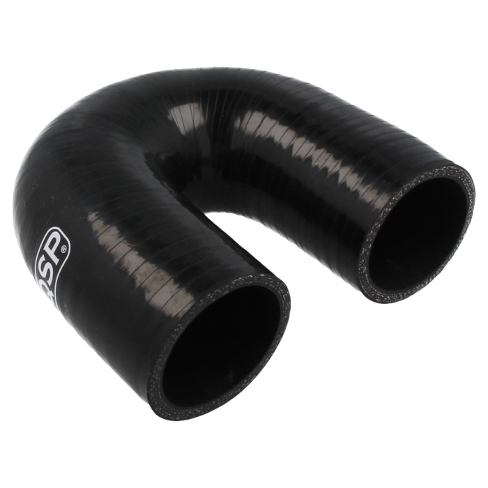 QSP Silikonschlauch - 180° Bogen - 19mm - Schwarz