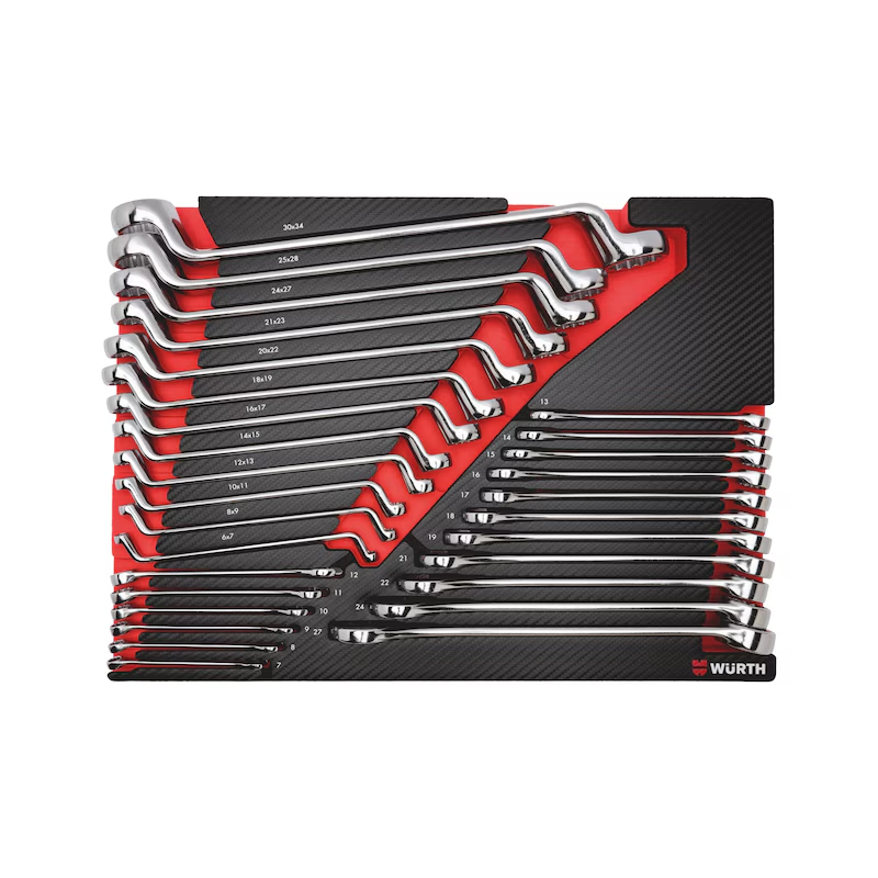 Würth ORSY System-Einlage Ringmaulschlüssel 29-tlg POWERDRIV Carbon 0965905927