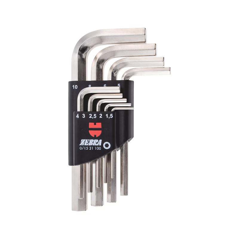 Würth Winkelschraubendreher Satz Innensechskant 1,5 bis 10 mm 9 teilig kurze Ausführung